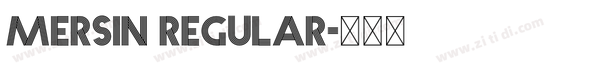 Mersin Regular字体转换